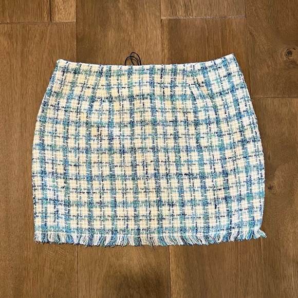 SANS SOUCI Tweed Frayed Mini Skirt NWT - Picture 6 of 9